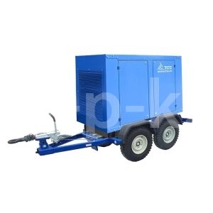 Дизельный генератор ТСС АД-128С-Т400-1РМ20 в погодозащитном кожухе на прицепе с АВР  (с автозапуском) Дизельный генератор ТСС АД-128С-Т400-1РМ20 в погодозащитном кожухе на прицепе с АВР  (с автозапуском) фото