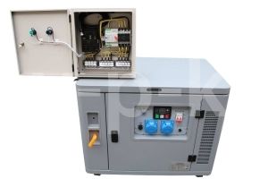 Дизельный генератор Амперос LDG15000E-3 стартер в кожухе с АВР  фото