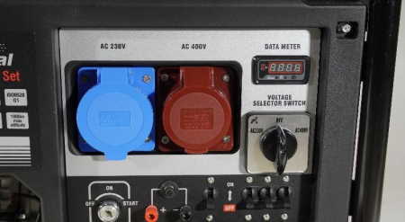 Бензиновый генератор  LC10000D-AS, 3-х фазный (с мощностью без ограничений при 1-но и 3-х фазном режиме)