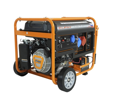 Бензиновый генератор  10500EA-3U с датчиком моточасов (с мощн без огранич при 1-но и 3-х фазном режиме)