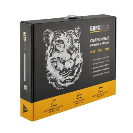 Горелка для полуавтомата БАРС MIG-500 (500 А, ⌀ 1,0-2,4 мм, 5 м, вода) Горелка для полуавтомата БАРС MIG-500 (500 А, ⌀ 1,0-2,4 мм, 5 м, вода)