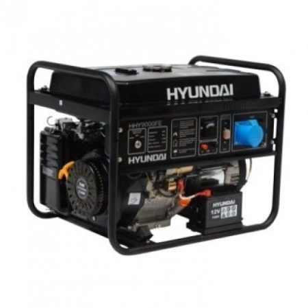 Бензиновый генератор Hyundai HHY 7000FE ATS + колеса